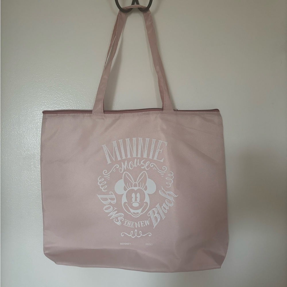 (DAISO) Minnie Mouse Pink Lunch Tote Bag
